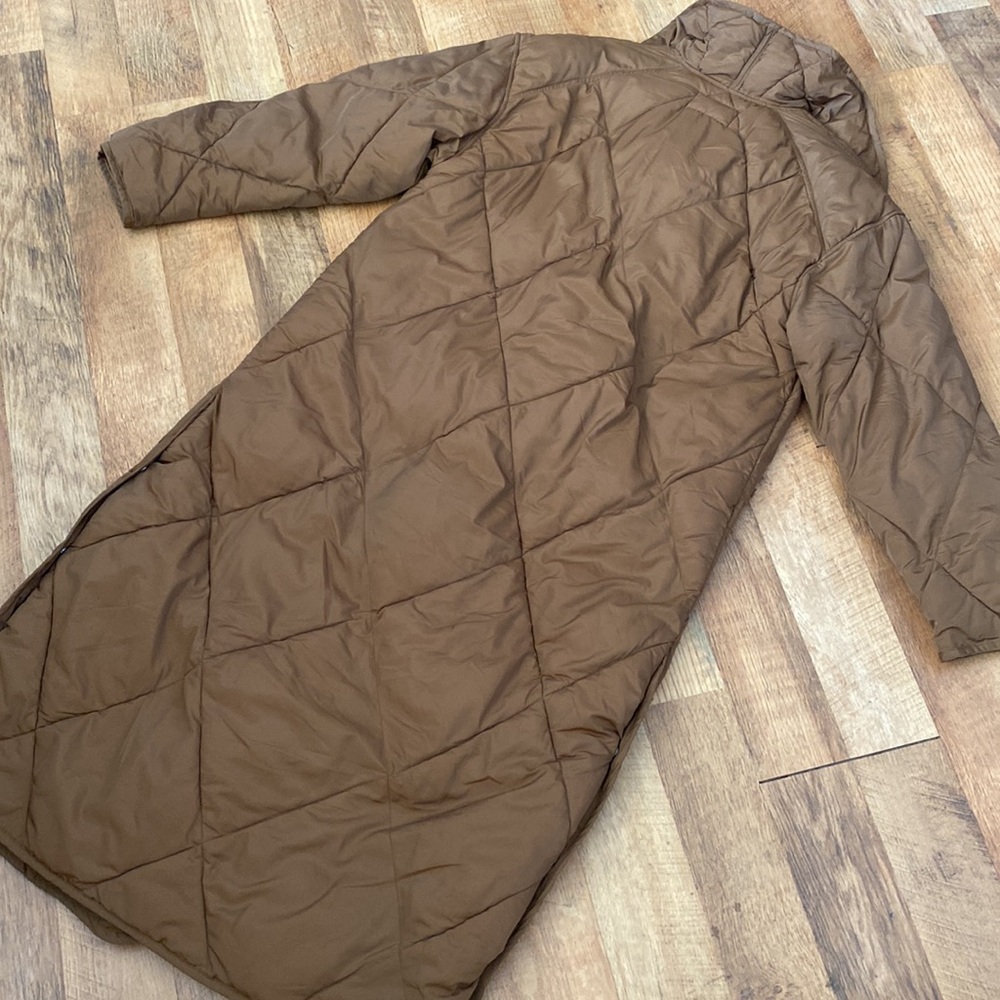 We The Free Quilted Diamond Long Puffer Coat - Brown - Picture 8 of 10